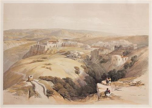David Roberts, (British, 1796-1864), Six Views of the Holy Land, published by F G Moon, comprising Approach to Mount Sinai, J