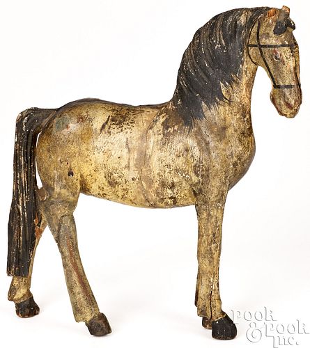 John Reber carved and gessoed horse