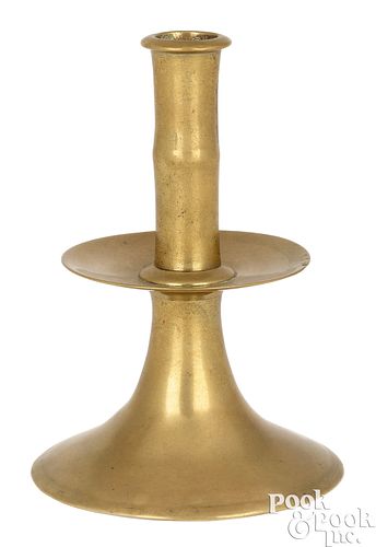 English brass trumpet form candlestick