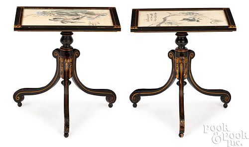 Pair of Classical painted end tables, ca. 1830