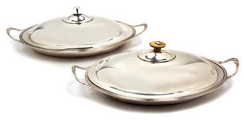 Two George III Silver Entree Dishes, Abraham Peterson & Peter Podie, London, 1788,