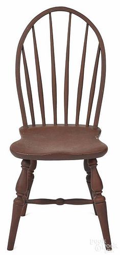 Painted hoopback Windsor chair, ca. 1800.