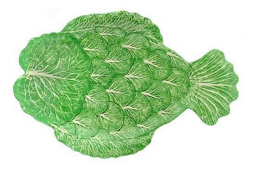 A Dodie Thayer Lettuce Ware Fish Platter Length 18 inches.