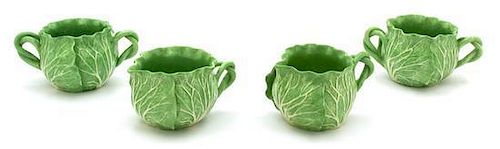 Two Sets of Dodie Thayer Lettuce Ware Creamers and Open Sugars Height 2 1/2 inches.