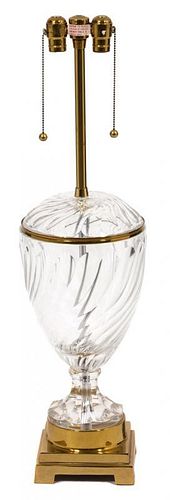 A Murano Glass Table Lamp Height 38 inches.