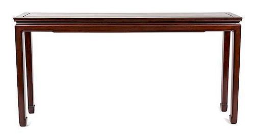 A Chinese Rosewood Altar Table Height 30 x width 60 x depth 12 inches.