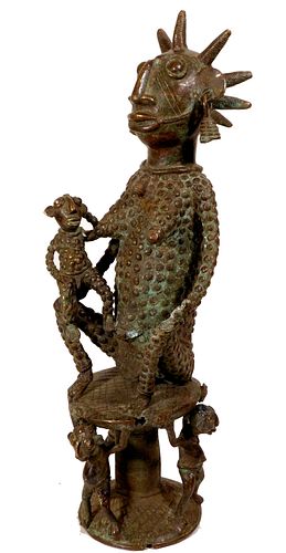 Bronze Maternal Figure, Tikar, Cameroon