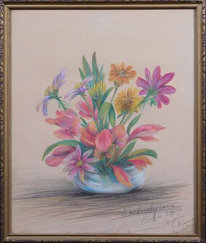 Low Vase with Flowers
