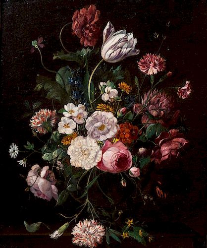 Dutch School, (19th century), Two works: Floral Still Lifes