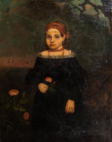 Artist Unknown, (19th century), Young Girl with a Rose