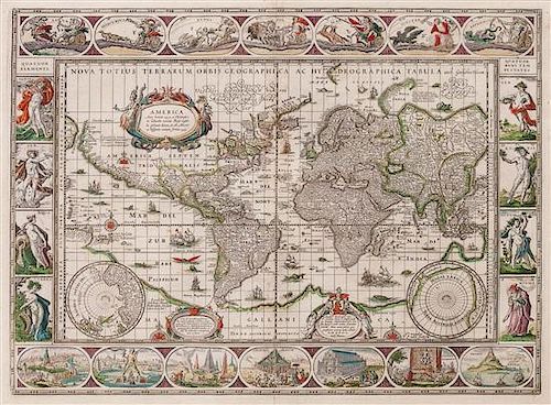 WILLEM, BLAEU Nova Totius Terrarum Orbis Geographica ac Hydrographica Tabula. Auct. Guiljelmo Blaeuw, Amsterdam, [circa 1640]