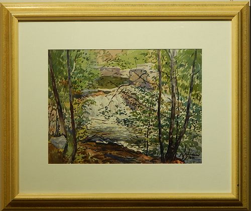 M. Hermann: Forest Waterfall, 1926