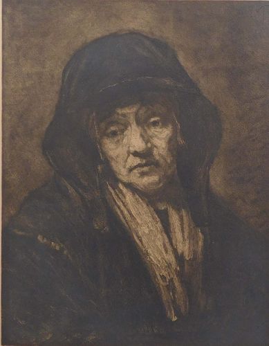 After Rembrandt van Rijn: Old Woman in a Chair