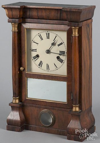 Seth Thomas rosewood mantel clock, 16'' h.