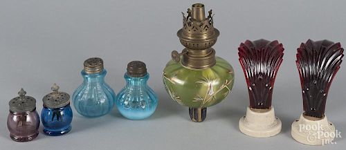 Glass, to include drawer pulls, shakers, etc.