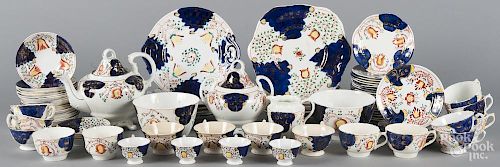 Gaudy Welsh tea and luncheon service, approximately eighty-one pieces.