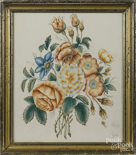 Contemporary watercolor botanical, 16'' x 13 1/2''.