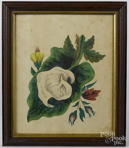 Two watercolor floral sprays, late 19th c., 11 1/2'' x 9 3/4'' and 7 1/2'' x 5 1/4''.