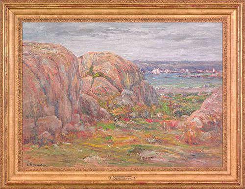 Lewis Henry Meakin (American, 1850-1917), oil on c