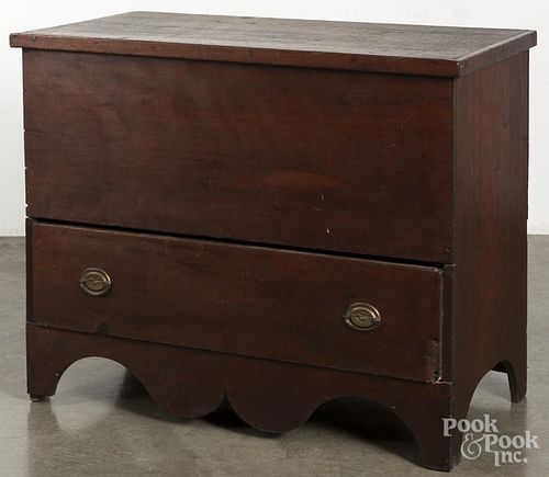 New England maple mule chest, early 19th c., 34'' h., 40 1/4'' w.