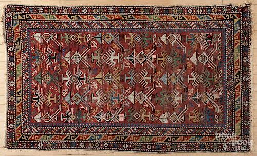 Caucasian carpet, ca. 1900, 6' x 3'7''.