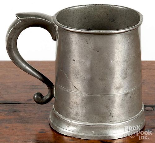 Hartford, Connecticut pewter mug, ca. 1840, bearing the touch of Thomas and Sherman Boardman