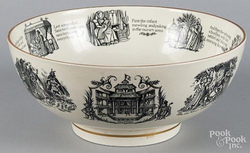 Shand Pottery Shakespeare bowl, 5'' h., 11 1/2'' dia.