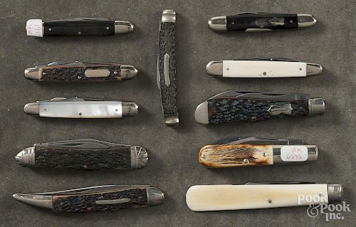 Eleven assorted pocket knives, to include Hammer, Gobernador, Wade & Butcher, etc.