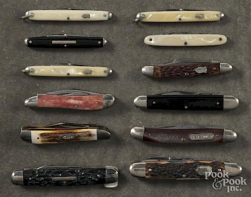 Twelve assorted pocket knives, to include Henckels, Ulster, Case, etc.