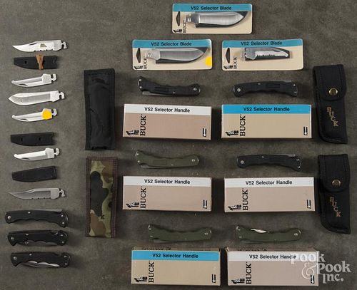 Buck Knives Selector handles and blades.