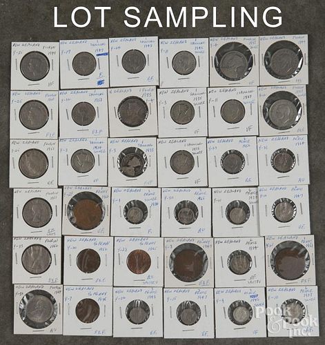 New Zealand coins, early/mid 20th c., approximately fifty-five pieces