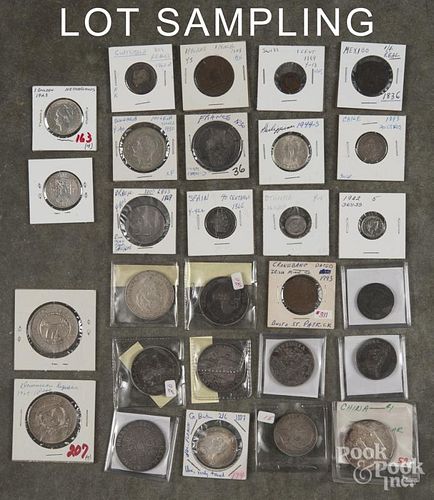 Assorted foreign coins, 19th/20th c., approximately two hundred pieces