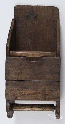 Asian hardwood hanging box, 22'' h., 9 1/2'' w.