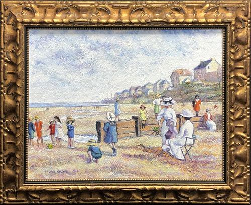 H. Claude Pissarro - Les Enfants sur la Plage de Luc Sur Mer
