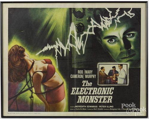 Movie poster for The Electronic Monster, 1960, 20'' x 25 1/4''.
