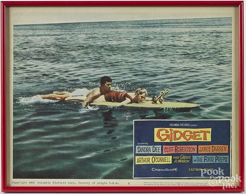 Three movie posters for Gidget 1959, Date Bait, 1960, and Senior Prom, 1958, 10'' x 12 3/4''.