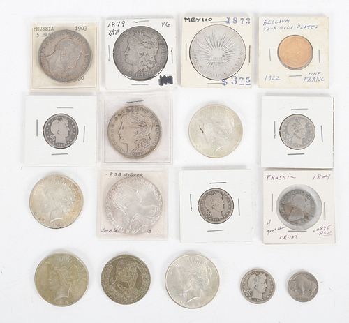 Group of US and Foreign Silver Coins 