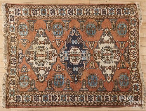 Kazak style carpet, 6'2'' x 4'9''.