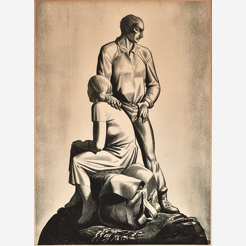  Rockwell Kent "And Now Where?" Original 1936 Litho