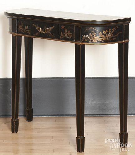 Japanned console table, 31 3/4'' h., 35 3/4'' w.