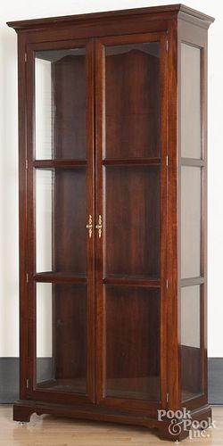Kindel mahogany curio cabinet, 87 3/4'' h., 39'' w.