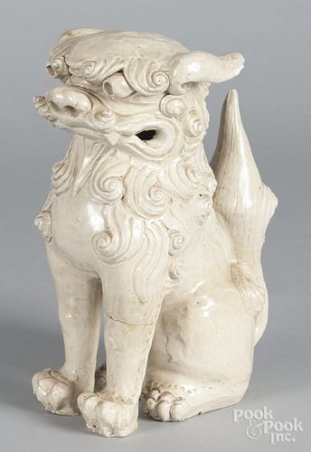 Chinese pottery foo lion, 11 3/4'' h.