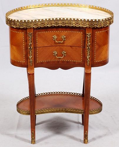 FRENCH-STYLE KIDNEY-SHAPED SIDE TABLE