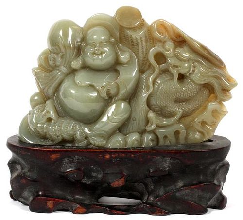 CHINESE CARVED JADE SCULPTURE