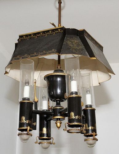 FEDERAL STYLE TOLE FOUR LIGHT CHANDELIER