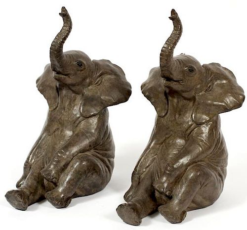 ELEPHANT BOOKENDS PAIR