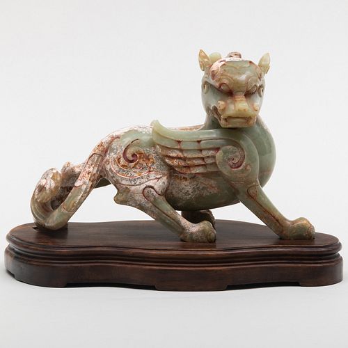 Chinese Jade Figure of a Mythical Beast