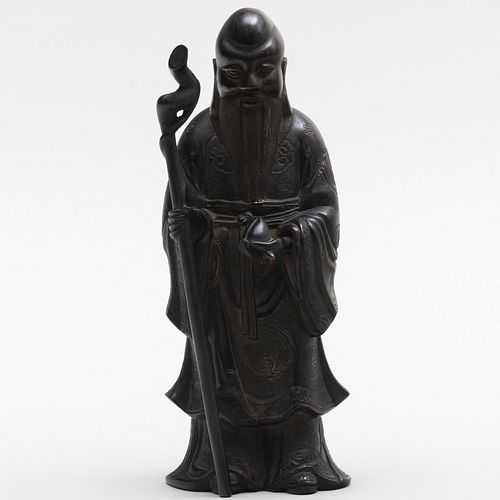 Chinese Bronze Figure of a Luohan