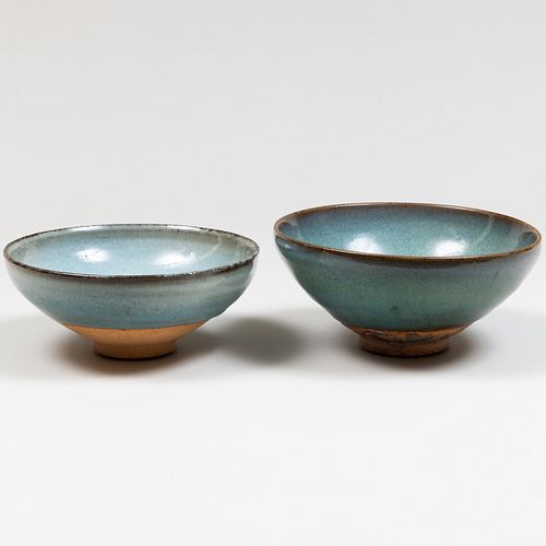 Two Chinese Junyao Glazed Bowls 