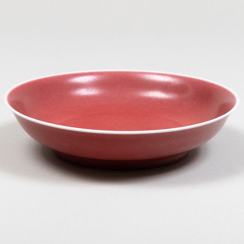 Chinese Copper Red Glazed Porcelain Dish